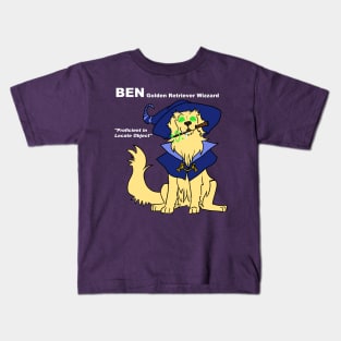 Golden Retriever Wizard Kids T-Shirt